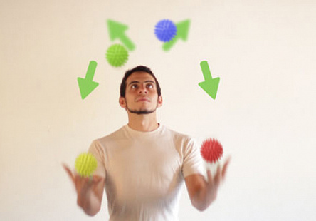 Учимся жонглировать мячиками Альпина Пласт, часть первая