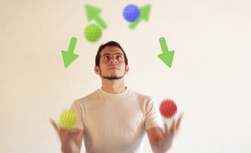 Учимся жонглировать мячиками Альпина Пласт, часть первая